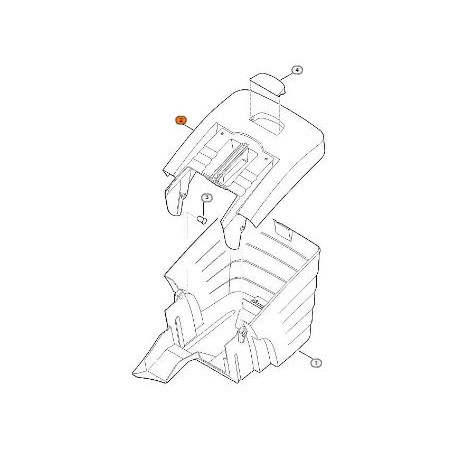 Capot de bac tondeuse Stihl RMA 339, RMA 370 et RME 339