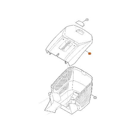 Couvercle de bac tondeuse Stihl série 443 et 448