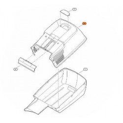 Couvercle de bac de ramassage Stihl RM 248 et RM 253
