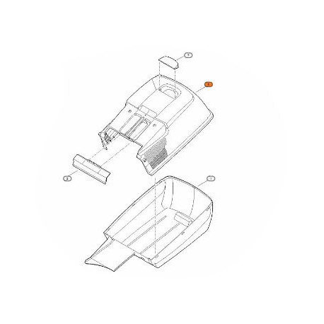 Couvercle de bac de ramassage Stihl RM 248 et RM 253