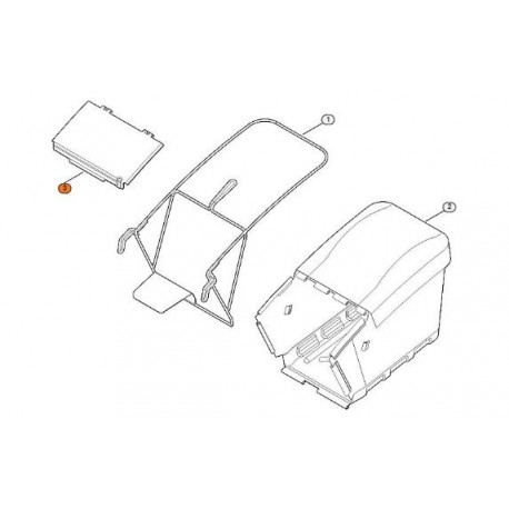 Clapet pare pierre pour tondeuse Stihl RM 756