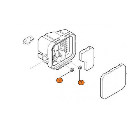 Ecrou de support de filtre à air moteur EVC 200.1