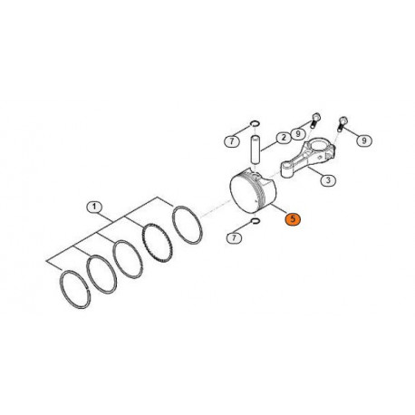Piston pour tondeuse à moteur Stihl EVC 200 Piston pour tondeuse à moteur Stihl EVC 200