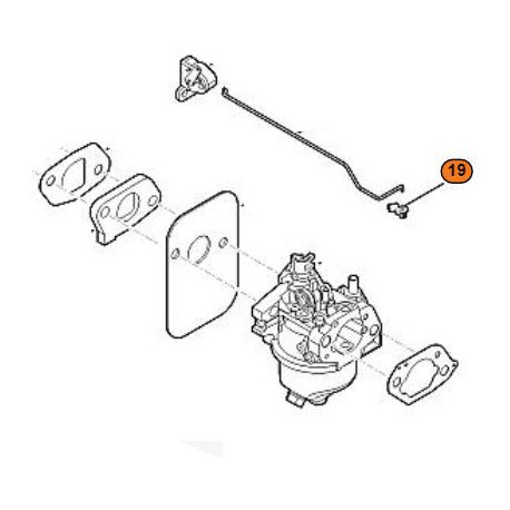 Support de levier de regulateur Stihl EVC 200 Support de levier de regulateur Stihl EVC 200