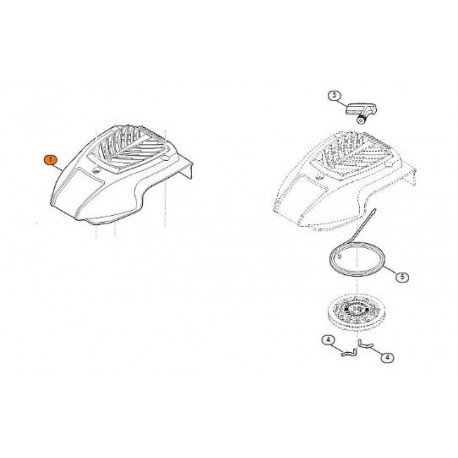 Lanceur pour tondeuse Stihl RM 248.0 et Viking MB 248.4 Lanceur pour tondeuse Stihl RM 248.0 et Viking MB 248.4