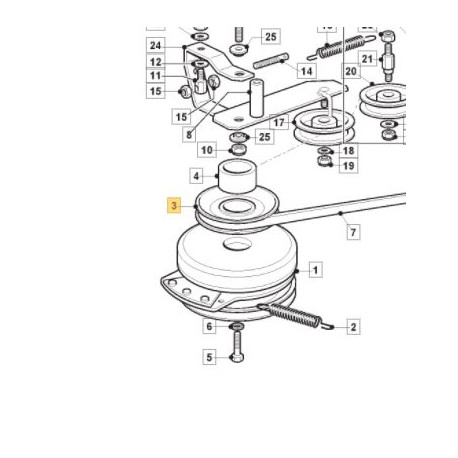 Poulie embrayage de lame GGP 125601580/0 Poulie embrayage de lame GGP 125601580/0