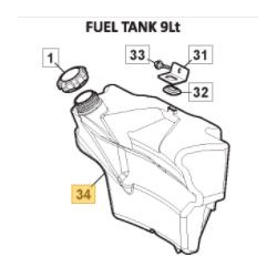 Réservoir essence GGP 325735132/0 pour autoportée Réservoir essence GGP 325735132/0 pour autoportée