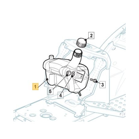 Réservoir GGP 325735133/0 pour tracteur tondeuse