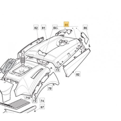 Couvercle de bac tracteur GGP 382110289/0