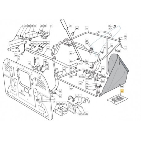 Kit vis GGP 382180117/0 pour bac de tracteur 