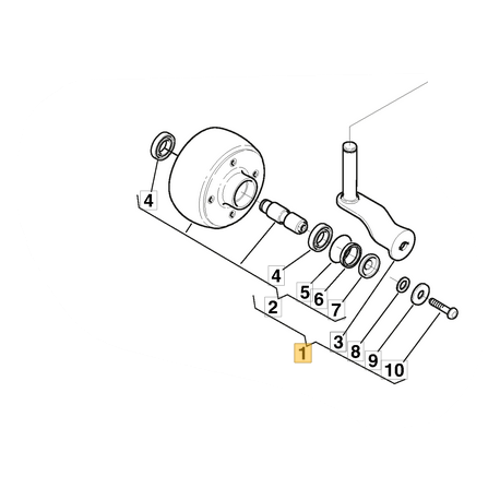 Roue avant droite pour robot de tonte Stiga Autoclip 720 S (2014) Roue avant droite pour robot de tonte Stiga Autoclip 720 S (2014)