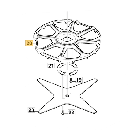 Disque support de lame pour robot de tonte Stiga Autoclip 720 S