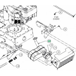 Pot d'echappement tracteur MTD 751-10971