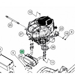 Echappement bi cylindre pour tracteur MTD 751-15807B