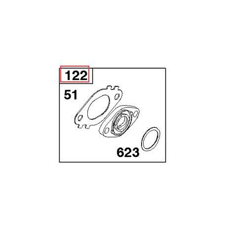 Entretoise de carburateur Briggs et Stratton 592160 Entretoise de carburateur Briggs et Stratton 592160