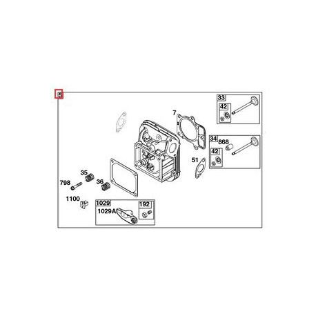Culasse complète Briggs Stratton 597198 Culasse complète Briggs Stratton 597198