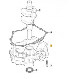Carter moteur bi cylindre GGP 118551541/0