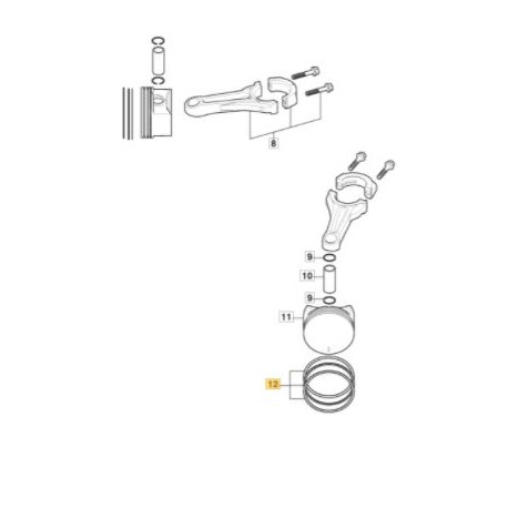 Segments de piston GGP 118551553/0 Segments de piston GGP 118551553/0