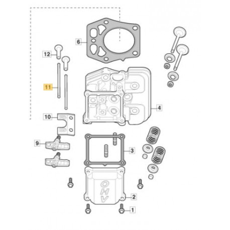 Tige culbuteur GGP 118551559/0 Tige culbuteur GGP 118551559/0