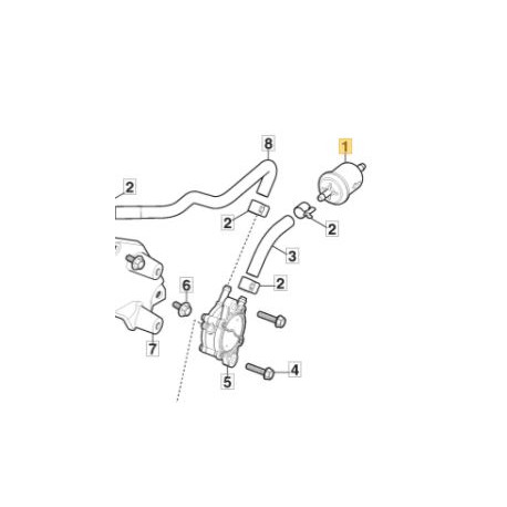 Filtre essence GGP moteur bi cylibndre GGP TRE 586V, TRE 586 VA, TRE 635 V Filtre essence GGP moteur bi cylibndre GGP TRE 586V, TRE 586 VA, TRE 635 V