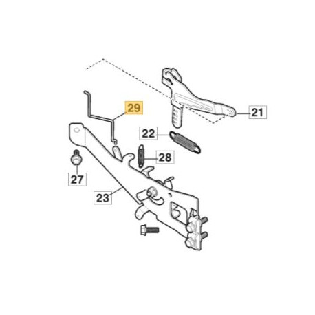 Tige de starter moteur GGP 118551585/0 Tige de starter moteur GGP 118551585/0
