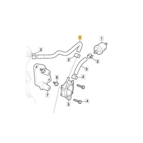 Durite collecteur admission vers pompe essence GGP 118551604/0 Durite collecteur admission vers pompe essence GGP 118551604/0