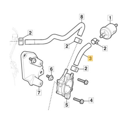 Durite de pompe essence GGP moteur bi cylindre Durite de pompe essence GGP moteur bi cylindre