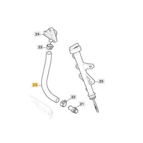 Durite d'huile pour bi cylindre Stiga GGP 118551607/0 Durite d'huile pour bi cylindre Stiga GGP 118551607/0