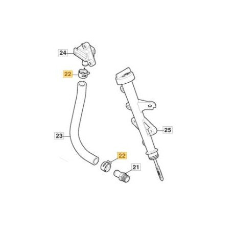 Clips de fixation pour durite d'huile GGP Clips de fixation pour durite d'huile GGP