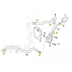 Clips pour durite de moteur de tracteur Stiga GGP bi cylindre