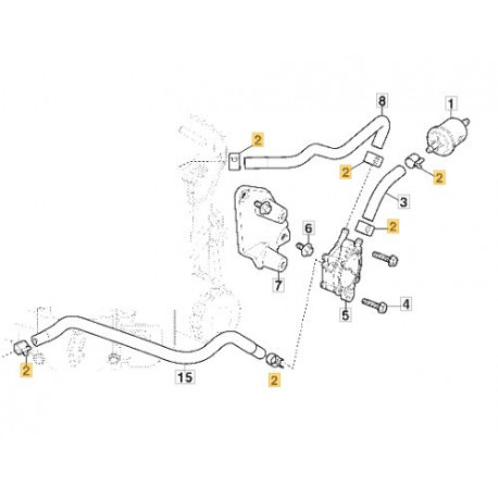 Clips pour durite de moteur de tracteur Stiga GGP bi cylindre Clips pour durite de moteur de tracteur Stiga GGP bi cylindre