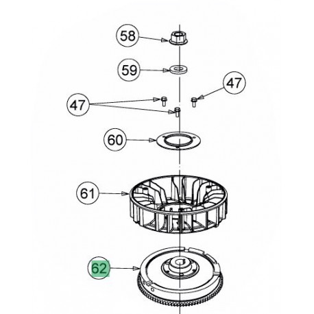 Volant magnetique MTD 751-15494 Volant magnetique MTD 751-15494