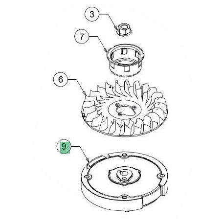 Volant magnetique MTD 751-15736 Volant magnetique MTD 751-15736