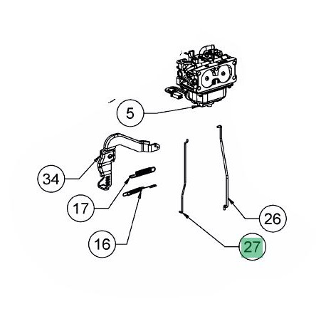 Tringle regulateur MTD 751-15875 Tringle regulateur MTD 751-15875