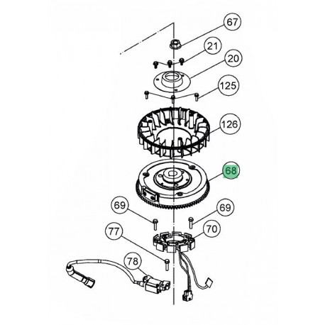 Volant moteur MTD 751-17968 Volant moteur MTD 751-17968