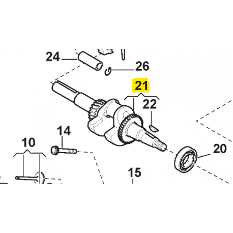 Vilebrequin moterur GGP SM65 Vilebrequin moterur GGP SM65