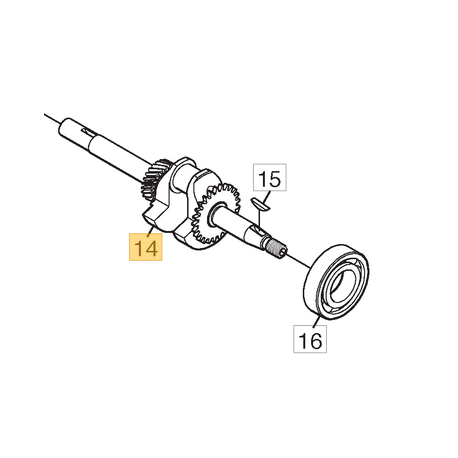 Vilebrequin de moteur GGP SM50 et SM55 Vilebrequin de moteur GGP SM50 et SM55