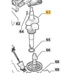 Arbre de sortie moteur pour GGP WBE140