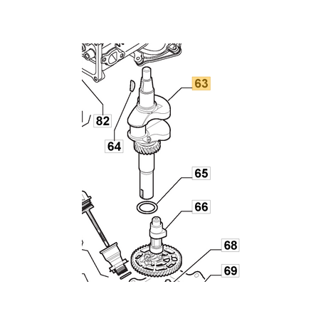 Arbre de sortie moteur pour GGP WBE140 Arbre de sortie moteur pour GGP WBE140