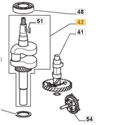 Vilebrequin pour moteur GGP WBE0704-RO et WBE0704 ES-RO