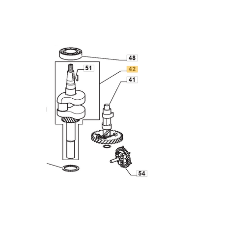 Vilebrequin pour moteur GGP WBE0704-RO et WBE0704 ES-RO