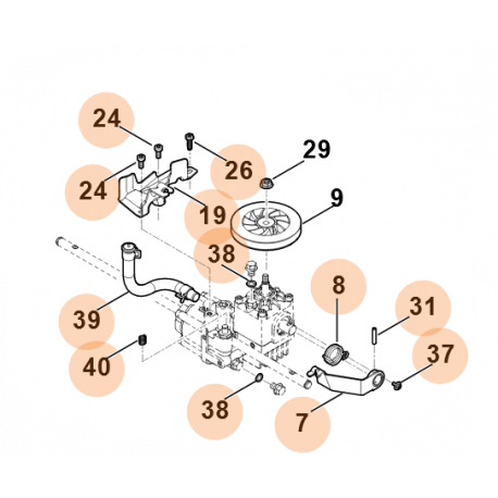 Boitier transmission Viking MB 756.0 YC, MB 756.0 YS