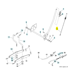 Cable relevage de plateau de coupe plateau 107 cm