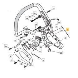 Ensemble poignée grise pour tronçonneuse GGP 383300003/1