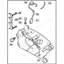 Carter moteur tronçonneuse GGP 183057007/0 Carter moteur tronçonneuse GGP 183057007/0