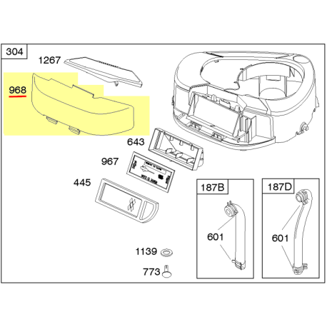 Couvercle filtre air moteur Briggs Stratton Powerbuilt 18,5, Powerbuilt 4185