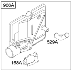 Embase filtre air moteur (sans pompe) Briggs Stratton Intek OHV, Intek Storm