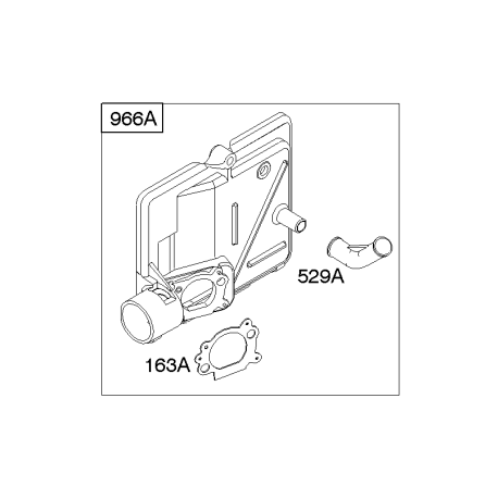 Embase filtre air moteur (sans pompe) Briggs Stratton Intek OHV, Intek Storm