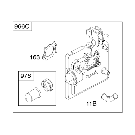Embase filtre air Briggs Stratton 625 Series EVE, 650 Series EVE, 675 Series EVE