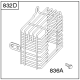 Grille echappement (carrée) moteur Briggs Stratton Q45, Sprint XT45, 500 Series